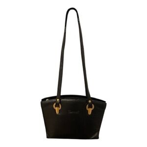 Italian Elegant leather Black Shoulder Bag